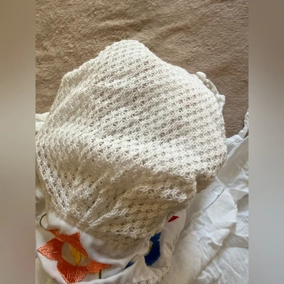 White Halter Dress with Multicolor Floral Embroidery - Picture 5 of 7